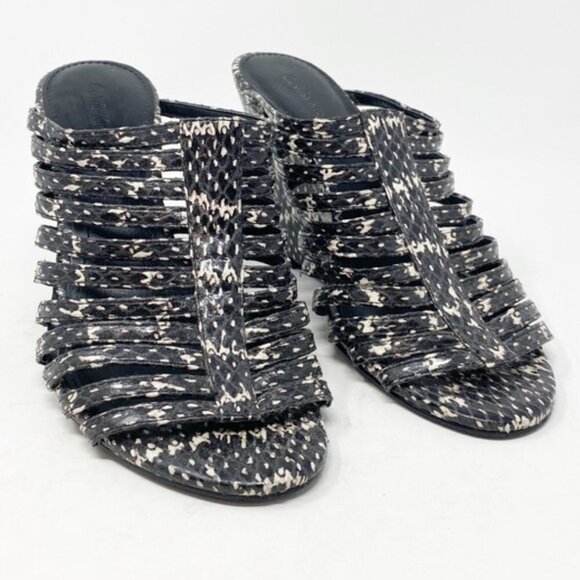 Calvin Klein Wedge Phillipa Snakeskin Strappy Shoe - Picture 4 of 13